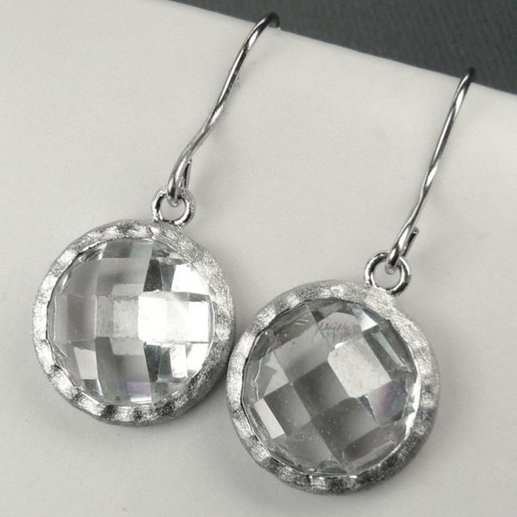 Dangle Briolette  Sterling Silver Earrings - Picture 2 of 5